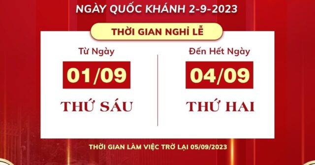 TRƯỜNG CAO ĐẲNG CÔNG THƯƠNG THÀNH PHỐ HỒ CHÍ MINH THÔNG BÁO LỊCH NGHỈ LỄ QUỐC KHÁNH 2/9