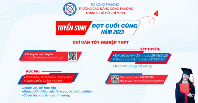 Thời gian nhận hồ sơ tuyển sinh và nhập học đến ngày 31/10/2023.