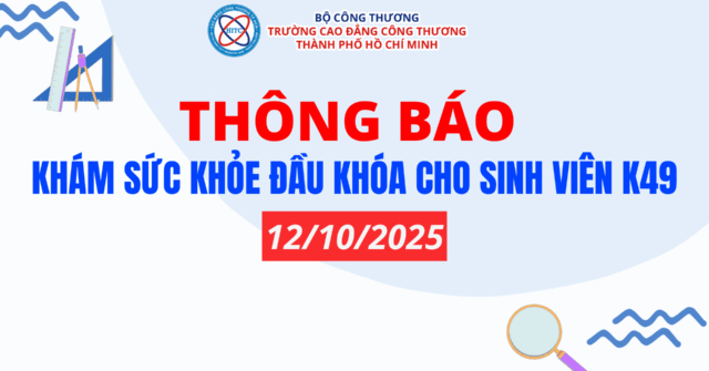 TH&Ocirc;NG B&Aacute;O KH&Aacute;M SỨC KHỎE ĐẦU KH&Oacute;A CHO SINH VI&Ecirc;N K49